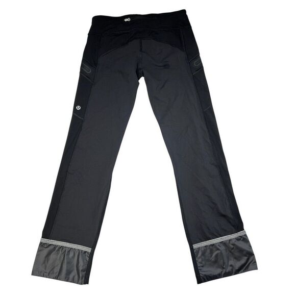 Lululemon Runnin With My Homies Reflective Flare Pants Black Size 6 - Picture 3 of 9